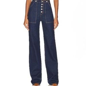 Veronica Beard: Crosbie Wide Leg Comfort Stret in Washed Oxford